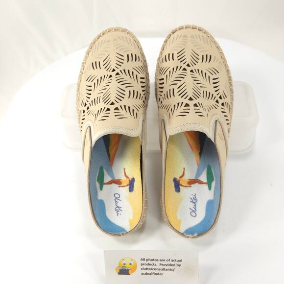 Olukai Kaula Mesh Casual Slip on Flat Shoe Womens Size 7 20450-2020 Tan - Picture 6 of 9